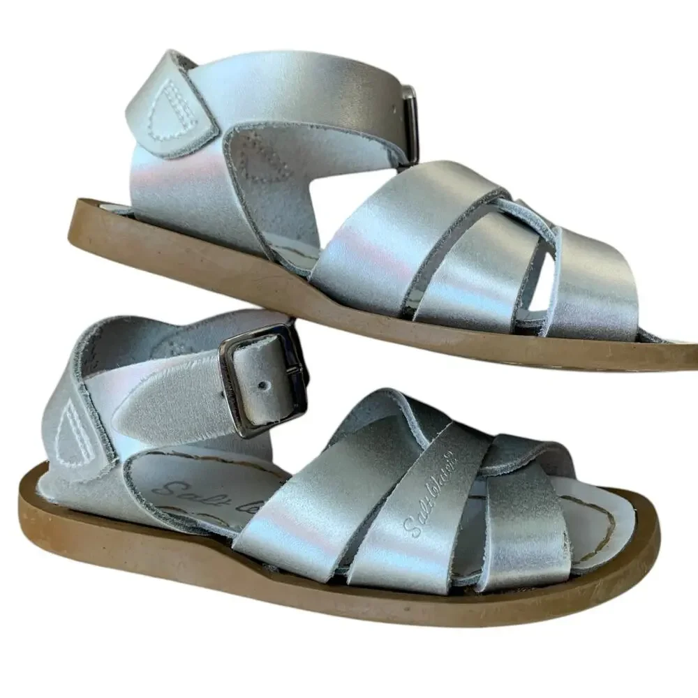 Salt Water silver sandals